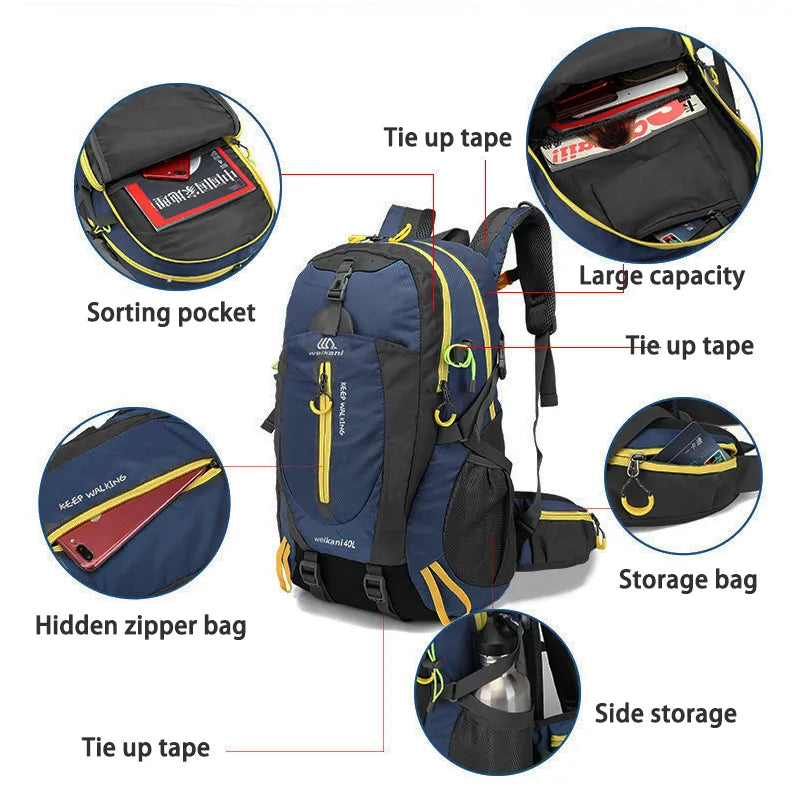 Trekmaster 40L Waterproof  Hiking Backpack